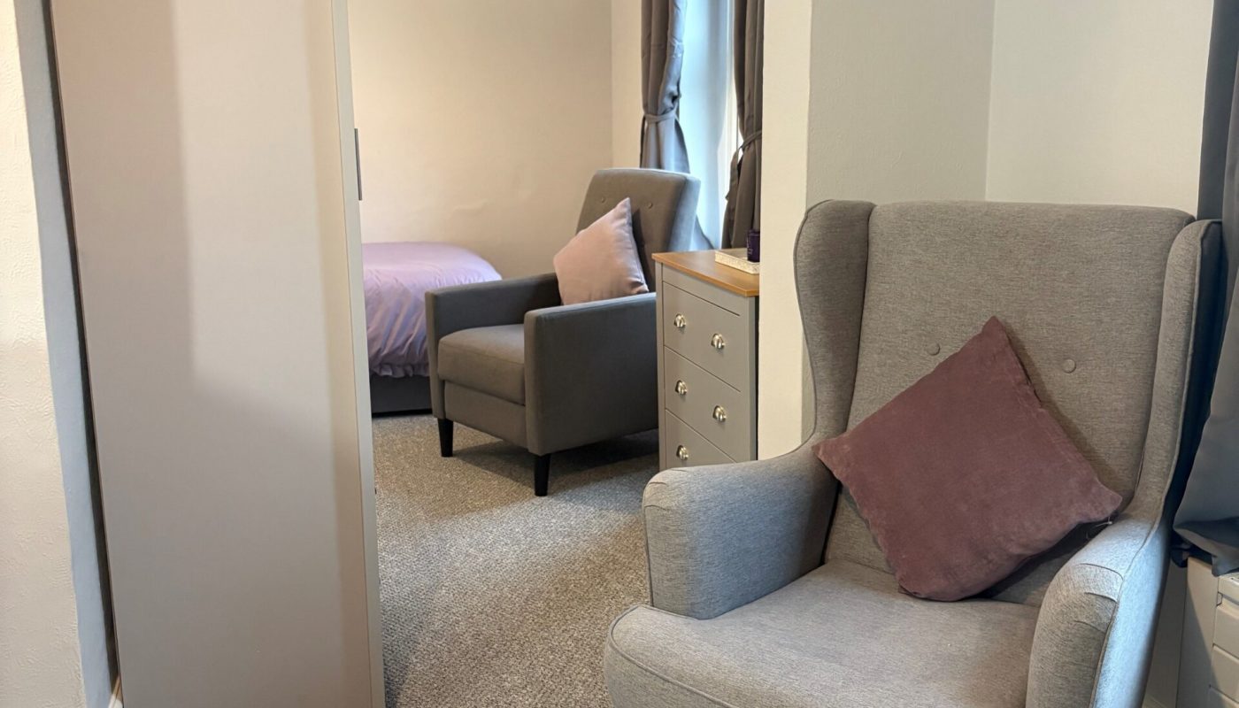 sitting area into bedroom